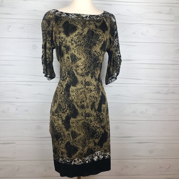 Ellie Tahari Snake Print Dress - Picture 1 of 6